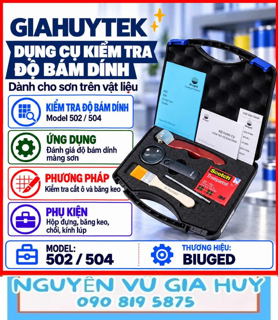 Bộ dụng cụ Biuged BGD 502 và BGD 504 kiểm tra độ bám dính sơn trên vật liệu